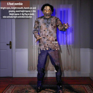Grande Décoration Électrique d'Halloween : Chambre Secrète <span class=keywords><strong>de</strong></span> la Maison Hantée, Effets Mécaniques Horrifiants, Induction, Fantôme, Loup-garou, Crâne, Accessoires <span class=keywords><strong>de</strong></span> Scène - Product Image 2