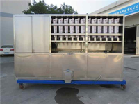 Machine à glace industrielle en cubes de 5 tonnes/24h, en acier inoxydable SUS304, machine à glace automatique pour la conservation des fruits de mer et la congélation