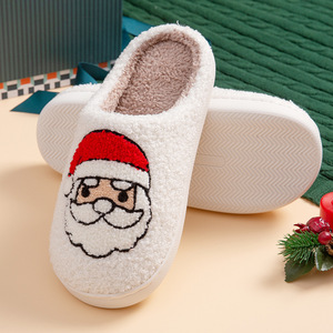 Pantuflas navideñas de felpa con diseño de casa de Papá Noel, cálidas, de forro polar, para interiores, para hombre y mujer - Product Image 5