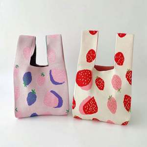 Bolso de Mano Pequeño y Bonito con Nudo, Bolso Tejido Estético, Bolso de Ganchillo para Mujer - Product Image 4