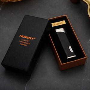 Briquet coupe-vent en métal JOFI rechargeable avec étui en cuir véritable pour hommes et femmes, cadeau d'affaires, cigarette, durable - Product Image 5