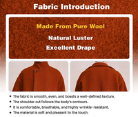 Manteau en laine boutonné ample pour homme de luxe sur mesure Longueur longue Rouge rouille pour streetwear Temps froid Port quotidien