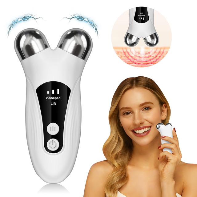 Skin Care Reduce Wrinkles Facial and Neck Massager Beauty Face Massager V Face Lifting Device Facial Trainer Toning Device
