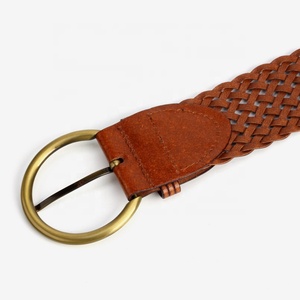 Delle donne 2 Pollici di Larghezza Intrecciato Tessuto Rotonda Della Cinghia di Cuoio - Product Image 5