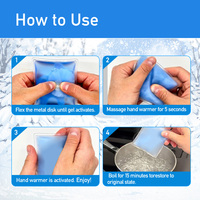 Portable Magic Instant Click Heat Warm Pad Pack Gel chauffe-mains avec impression de forme de taille personnalisée