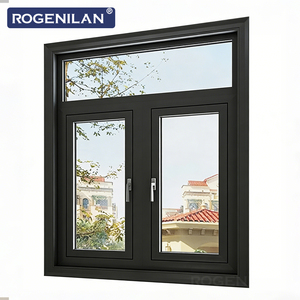 <span class=keywords><strong>Fenêtre</strong></span> à battant triple vitrage insonorisée de <span class=keywords><strong>style</strong></span> américain Rogenilan, fenêtres en aluminium à rupture de pont thermique pour l'extérieur - Product Image 4