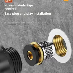 Válvula de <span class=keywords><strong>Ducha</strong></span> Anti-Retorno de Diseño Moderno con Diámetro Interior de 1/2\", Bloqueo Unidireccional con Filtro de 3/4\", Almohadilla de Goma para Baño - Product Image 5