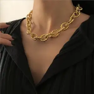 Kalung Bandul Resin ZA Kura-kura Trendi 2021 untuk Pernikahan Wanita Rantai Silang Geometri Warna Emas Rantai Logam Kalung Choker