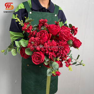 Bouquet nuziale rosa unico liscio per la sposa a cascata da sposa vero tocco Babybreath fiore di nozze - Product Image 3