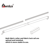 Awnlux W5250C Auvent coulissant haut de gamme en alliage d'aluminium pour camping-car, accessoire extérieur pour camping-car, pour extension de toit coulissant