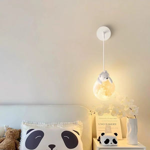 Appliques murales de chevet pour chambre d'enfant mignon ours blanc lampe de lapin blanc nordique Simple garçon fille chambre de bébé décor appliques murales - Product Image 3