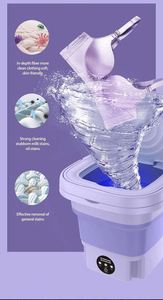 Mini Lavadora Portátil Recargable de Moda con Turbina, Amigable con la Piel, 8L de Gran Capacidad Plegable con Cesta de Agua Separada - Product Image 5