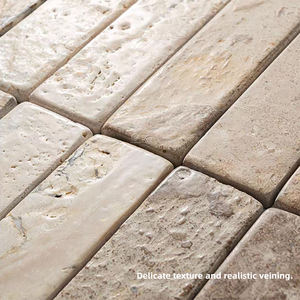 Carrelage en <span class=keywords><strong>pierre</strong></span> <span class=keywords><strong>calcaire</strong></span> naturelle 50x200mm beige jaune antique, <span class=keywords><strong>pierre</strong></span> vieillie, carreaux longs pour revêtement mural et pavage de sol - Product Image 5