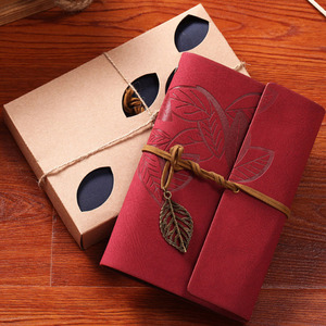 Personalizzato A6 in pelle retrò rilegato Agenda e diario classico cartonato da viaggio taccuino in carta bianca - Product Image 2