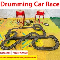 Jeu de course de tambours doubles interactif et compétitif pour deux joueurs, équipement de terrain de jeu intérieur