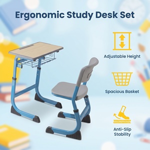 Chaise <span class=keywords><strong>d</strong></span>'école légère à hauteur réglable pour salles de classe universitaires, ensemble de chaises et de tables pour écoles - Product Image 1
