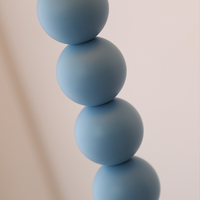 Lampadaire LED bleu macaron nordique moderne avec abat-jour en tissu plissé, lampe sur pied perlée pastel, pour salon et hôtel, intensité réglable