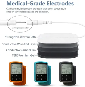 4 in1 DIY 10ユニットEMSマッサージ筋肉刺激装置デュアルチャネルTENSユニット治療機鎮痛電子パルスマッサージ