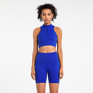 Custom Design Crop <b>Tank</b> and Fitness Shorts Sets Fitness Yoga Wear - Product Image 2
