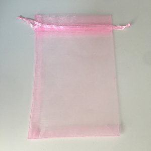 100PCS <strong>Small</strong> Mesh <strong>Bags</strong> <strong>White</strong> 9x12cm Glossy Surface with Drawstring logo Printing Available Organza Packaging Materials for Gifts - Product Image 3