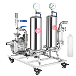 Machine de purification de vin automatique à double filtre à cartouche en acier inoxydable pour whisky, vin blanc, parfum et liqueurs - Product Image 1