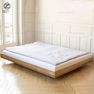 Japanese Solid Wood Floating <strong>Bed</strong> Floor Heating Friendly Headboardless <strong>Low</strong> Tatami <strong>Bed</strong> <strong>Frame</strong> Custom for Homestay - Product Image 3