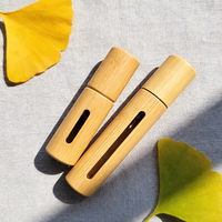 Lot de 30 flacons d'huiles essentielles en bambou, emballage cosmétique personnalisé, bouteille de parfum, à enfiler, avec étiquettes personnelles, 5ml