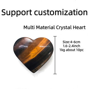 Cristalli all'Ingrosso, Pietre Curative, Artigianato in <span class=keywords><strong>Occhio</strong></span> <span class=keywords><strong>di</strong></span> <span class=keywords><strong>Tigre</strong></span>, Quarzo Rosso Fuoco, Agata Muschiata, Cuore <span class=keywords><strong>di</strong></span> <span class=keywords><strong>Cristallo</strong></span> per Decorazione Casa - Product Image 4