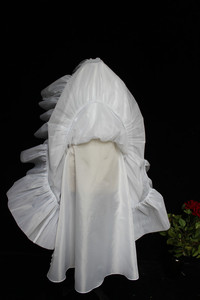 Vestido <span class=keywords><strong>de</strong></span> Niña <span class=keywords><strong>de</strong></span> las Flores D30814, Blanco Liso, Simple, con Mangas Abullonadas Pequeñas, Vestido <span class=keywords><strong>de</strong></span> Comunión para Banquete <span class=keywords><strong>de</strong></span> Boda - Product Image 6