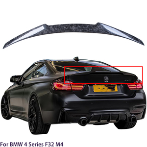 For 4 Series F32 Coupe M4 Style Forged Carbon Fiber <b>Rear</b> <b>Spoiler</b> Trunk Wing 2013-2019 - Product Image 1