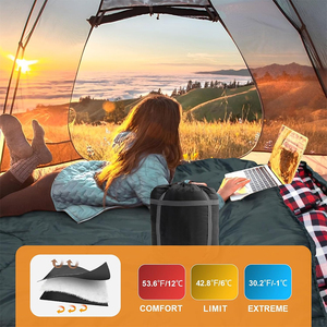 E-RIKE extérieur temps <span class=keywords><strong>froid</strong></span> Couples famille Extra Large <span class=keywords><strong>sac</strong></span> <span class=keywords><strong>de</strong></span> <span class=keywords><strong>couchage</strong></span> Camping <span class=keywords><strong>Double</strong></span> <span class=keywords><strong>sac</strong></span> <span class=keywords><strong>de</strong></span> <span class=keywords><strong>couchage</strong></span> avec oreillers - Product Image 6