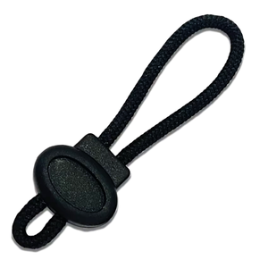 بلاستيك أسود غير لامع 5 # مستطيلي سحاب مجتذب حقيبة يد حبل تسحب مصنع إكسسوارات ملابس - Product Image 1