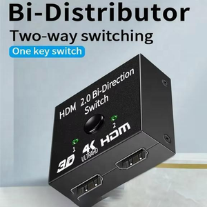 2x1 kim loại trường hợp chuyển đổi chuyển đổi 4K 60Hz hai chiều Video Splitter & Switcher 2-trong-1 cho <span class=keywords><strong>HDMI</strong></span> cho máy tính xách tay máy tính PS HDTV - Product Image 2