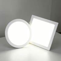 Plafonnier LED Rond/Carré en Aluminium Haute Luminosité 3W-24W avec Driver Externe, Lumière Plate Encastrée 3000K-6500K