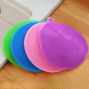 1 pièce Brosse de lavage de vaisselle en silicone, éponge à récurer pour casseroles et poêles, tampon à récurer en silicone, brosses de lavage pour fruits, casseroles et poêles, outil de nettoyage de cuisine - Product Image 6