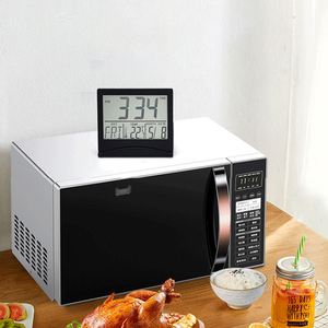 LCD kỹ thuật số lịch đồng hồ báo thức và bảng thời tiết trạm và nhiệt độ du lịch đồng hồ điện tử tuyệt vời đồng hồ báo thức - Product Image 2