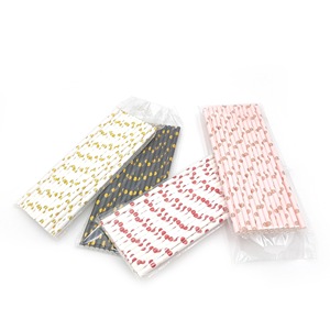 Disposable Straws Green White Dots Paper 330mm Party Use - Product Image 4