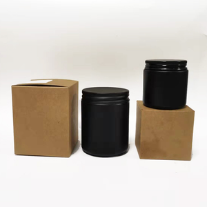 8oz 250ml Lüks Mat Siyah Cam Mum Kavanozu Metal Kapaklı Mum Kabı Toptan Düğün Hediyeleri Toplu Hızlı Gönderim - Product Image 6