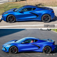 Extensions de garde-boue arrière en ABS pour Chevrolet Corvette C8 Stingray Z51 2020 et plus, noir brillant