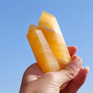 Punta de Calcita Amarilla al por Mayor, Piedra de Cristal Curativa Natural para Decoración del Hogar y la Oficina, para Regalos Únicos de Vacaciones - Product Image 4