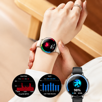 Nuevo Reloj Inteligente para Mujer 2026, Pantalla Redonda AMOLED de 1.32 Pulgadas, Monitoreo del Sueño, Asistente de Voz, Smartwatch M201