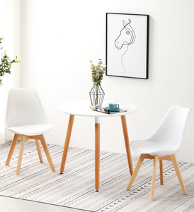 <span class=keywords><strong>Mesa</strong></span> de comedor moderna de madera, juego de sillas de cafetería China <span class=keywords><strong>redonda</strong></span>, restaurante HDF - Product Image 2