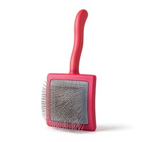 Brosse à poils métalliques pour animaux de compagnie, peigne lissant pour chiens et chats de petite taille, poils courts à moyens, usage quotidien