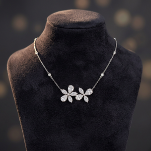 Collier en diamant de laboratoire certifié IGI 1,50 ct, taille poire marquise Wildflower, en or massif 18K 14K 10K et argent 925, pendentif pour femme - Product Image 3