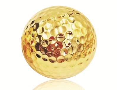 ユニークな金銀色ゴルフボール（42mm）ギフト・プロモーション用