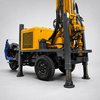Machine de forage de puits d'eau portable Feiyang 300m à moteur diesel, montée sur tricycle, diamètre 140-254mm