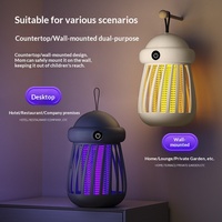 Elektrische insectenverdelgers Muggenmoordenaarlamp Volautomatisch Buitengebruik Thuisgebruik Muggenvanger UVA Paars licht Batterij inbegrepen