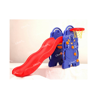 Toboggans en plastique pour enfants LE.HT.106, ensembles de jeux avec toboggan et balançoire en plastique