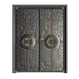Socool-marco de aluminio para puerta de exterior, marco de metal doble, Italiano