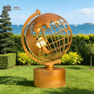 Jardín al aire libre Gigante Plata <span class=keywords><strong>Bolas</strong></span> <span class=keywords><strong>de</strong></span> metal Estatua Acero inoxidable <span class=keywords><strong>Mundo</strong></span> Globo Escultura - Product Image 5